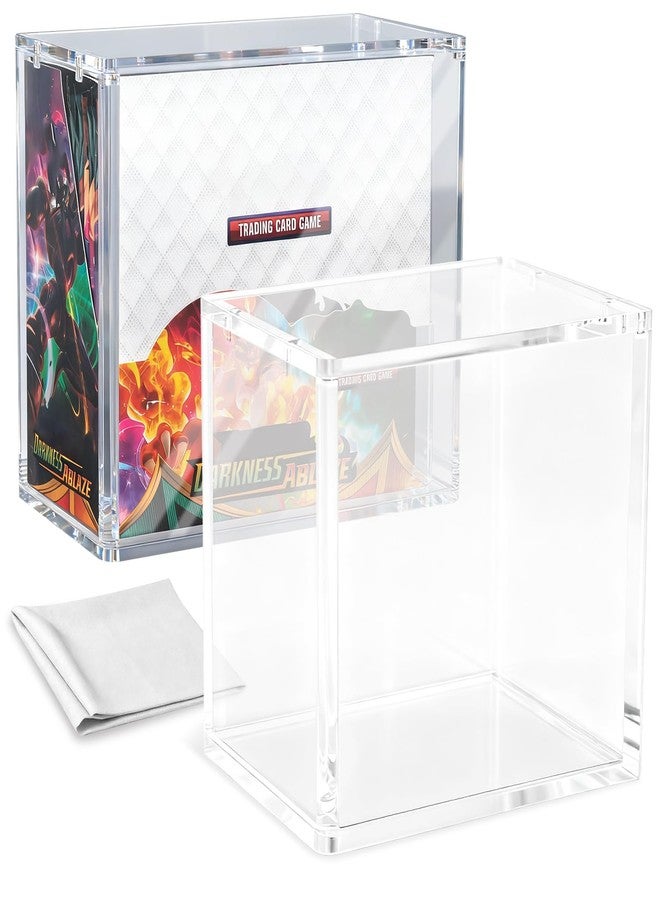 YSSPPOY PKMN Booster Box Case Protector, 8mm + 5mm Ultra Thick Acrylic Booster Box Case with 5x3mm Strong Magnets, Compatible with PKMN Booster Boxes - Image 2